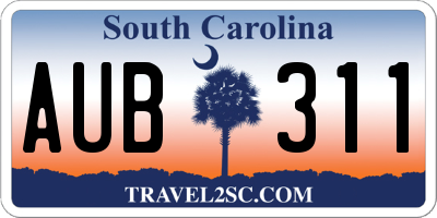 SC license plate AUB311