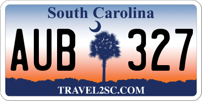 SC license plate AUB327