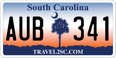 SC license plate AUB341