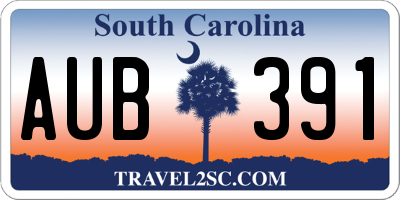 SC license plate AUB391