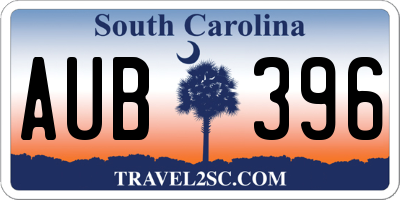 SC license plate AUB396