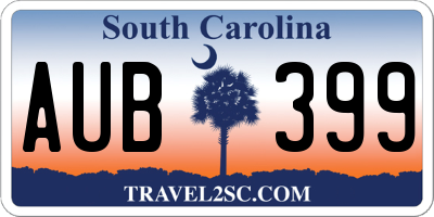 SC license plate AUB399