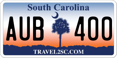 SC license plate AUB400