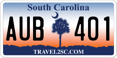 SC license plate AUB401