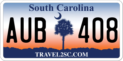 SC license plate AUB408