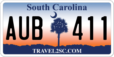 SC license plate AUB411