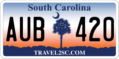 SC license plate AUB420