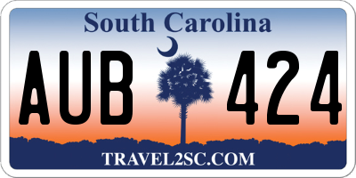 SC license plate AUB424