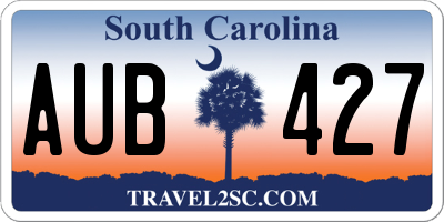 SC license plate AUB427
