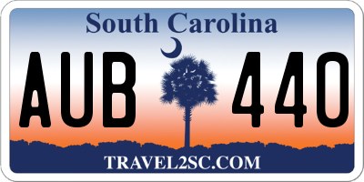 SC license plate AUB440