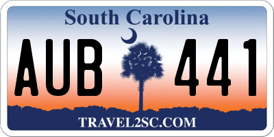 SC license plate AUB441