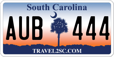 SC license plate AUB444