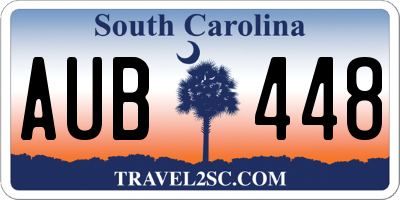 SC license plate AUB448