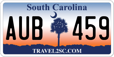 SC license plate AUB459