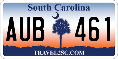 SC license plate AUB461