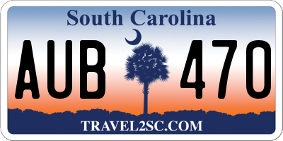 SC license plate AUB470
