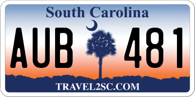SC license plate AUB481