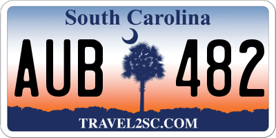 SC license plate AUB482