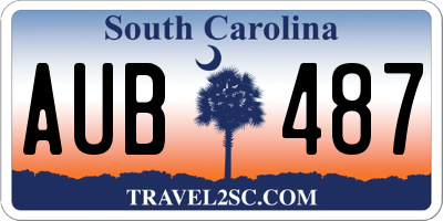 SC license plate AUB487