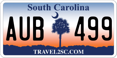 SC license plate AUB499