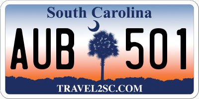 SC license plate AUB501