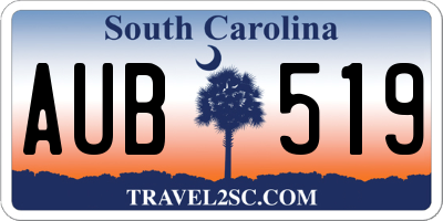 SC license plate AUB519