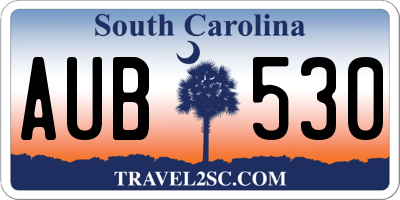 SC license plate AUB530