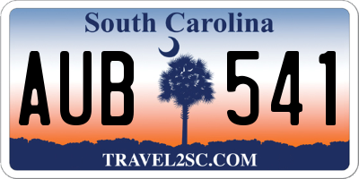 SC license plate AUB541