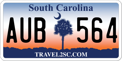 SC license plate AUB564