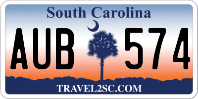 SC license plate AUB574
