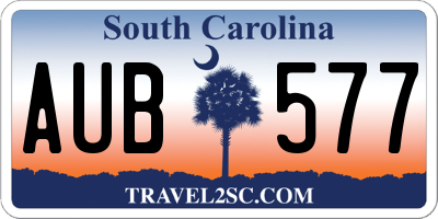 SC license plate AUB577