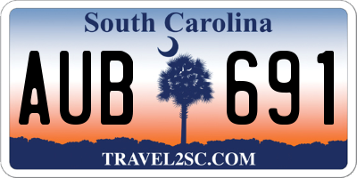 SC license plate AUB691