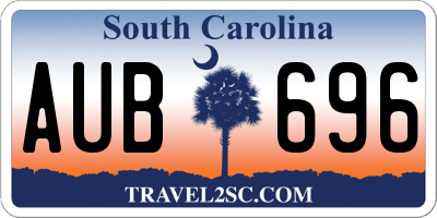 SC license plate AUB696