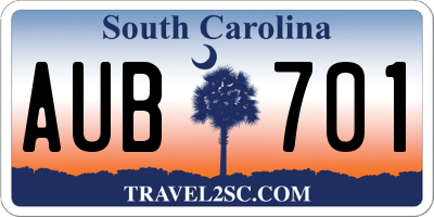 SC license plate AUB701