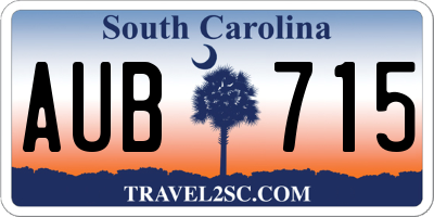 SC license plate AUB715