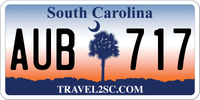 SC license plate AUB717