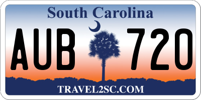 SC license plate AUB720