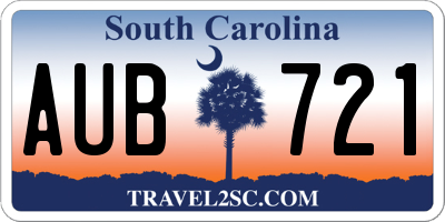 SC license plate AUB721