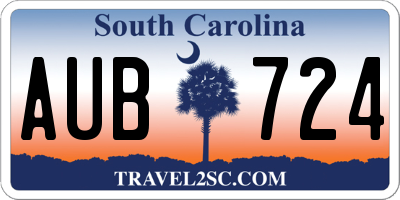 SC license plate AUB724