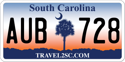 SC license plate AUB728