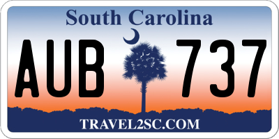 SC license plate AUB737