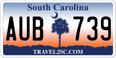 SC license plate AUB739