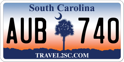 SC license plate AUB740