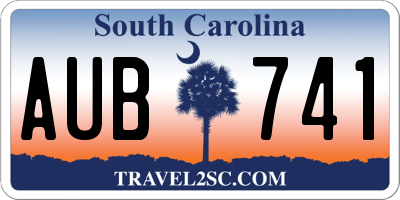 SC license plate AUB741