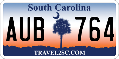SC license plate AUB764