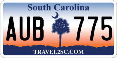 SC license plate AUB775