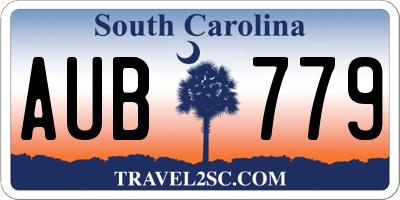 SC license plate AUB779