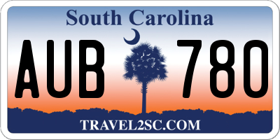 SC license plate AUB780