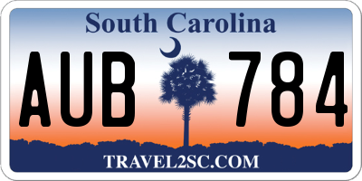 SC license plate AUB784