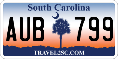 SC license plate AUB799